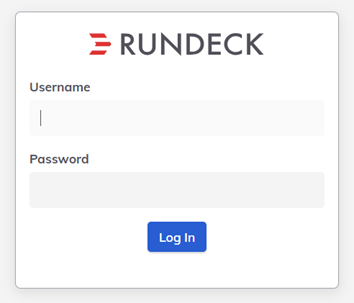 Rundeck Login Page